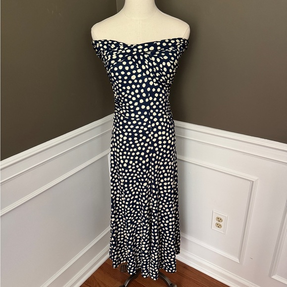 Cara Cara Glen Cove Abstract Dot Navy Dress. XXS. Brand new with tags. - Picture 2 of 6